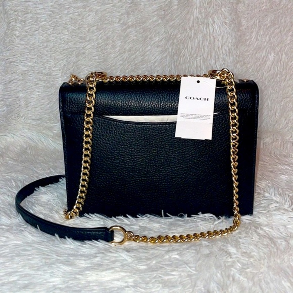New Coach Klare Leather Crossbody Shoulder Bag Purse With Diary Embroidery Black - Picture 7 of 17